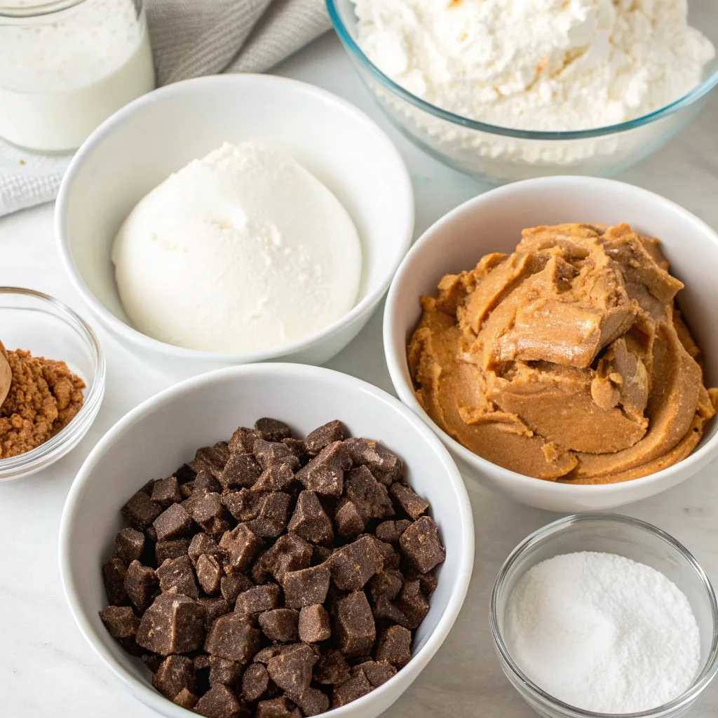 Greek Yogurt Peanut Butter Chocolate Chunk Brownie Squares