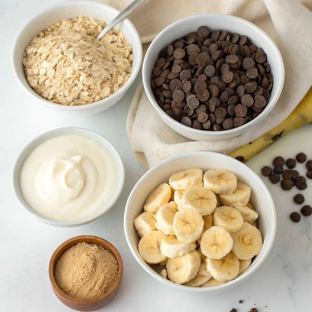 Greek Yogurt Chocolate Banana Oatmeal Muffins
