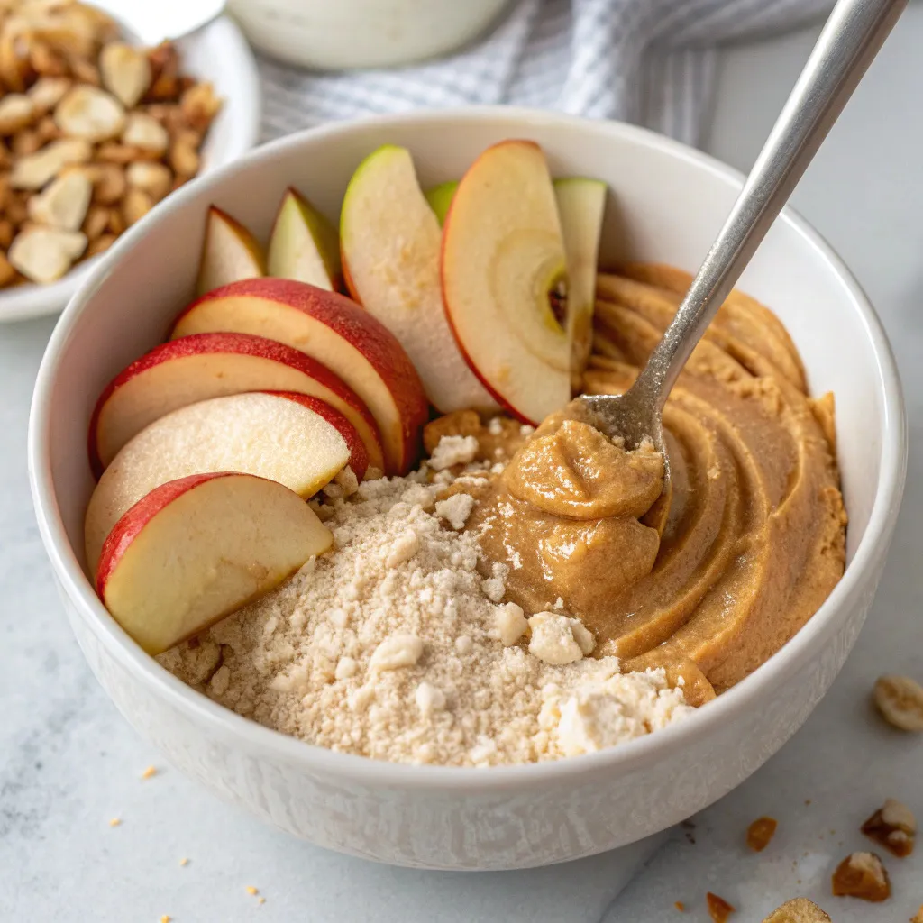 Peanut Butter Apple Protein Slices