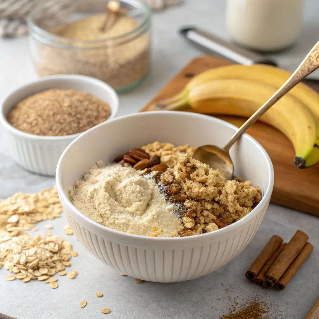 Protein Banana Oat Breakfast Squares