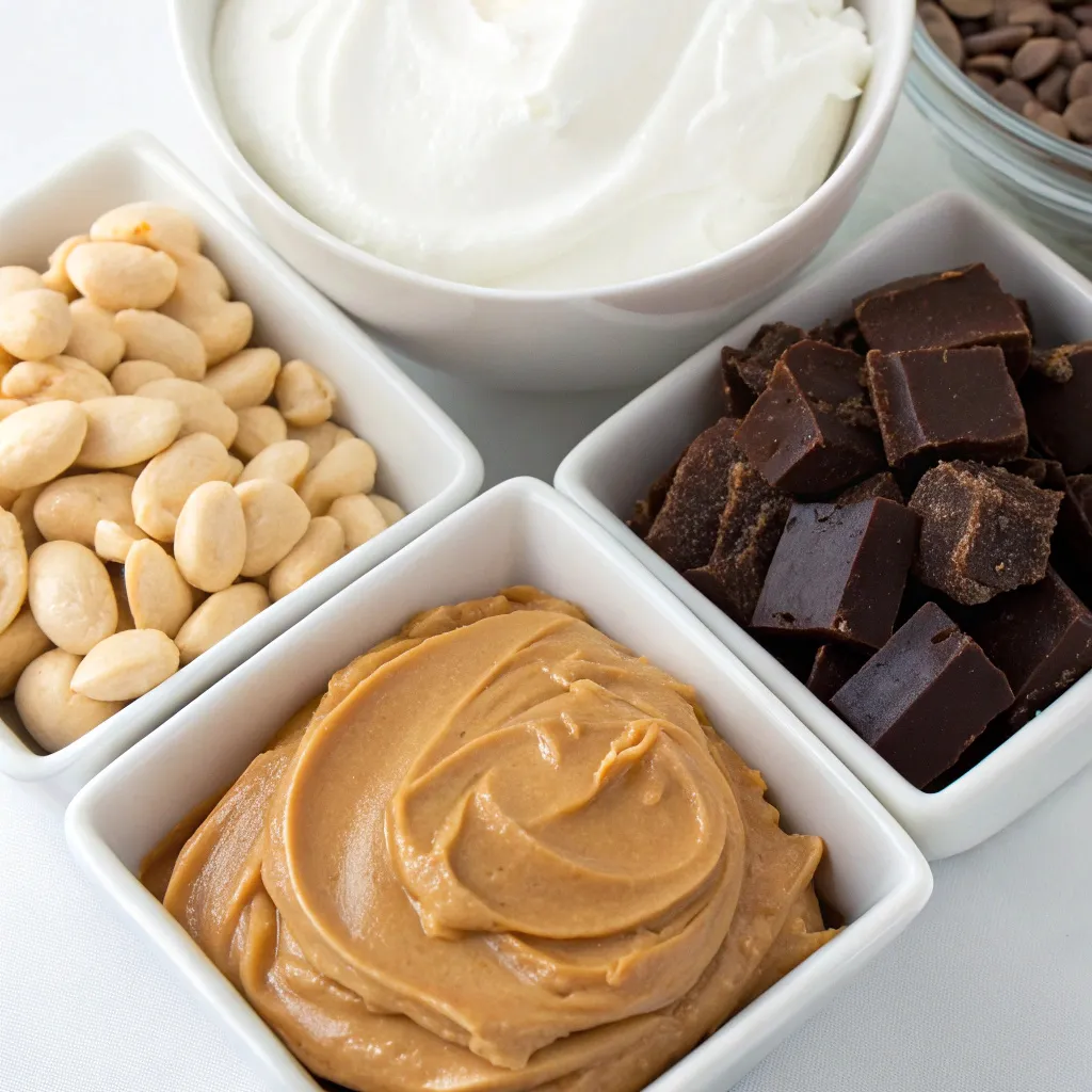 Creamy Chocolate Peanut Butter Yogurt Squares