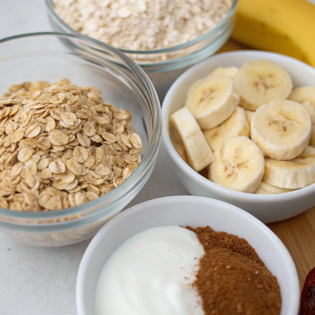 Soft Cinnamon Banana Greek Yogurt Oat Breakfast Muffins