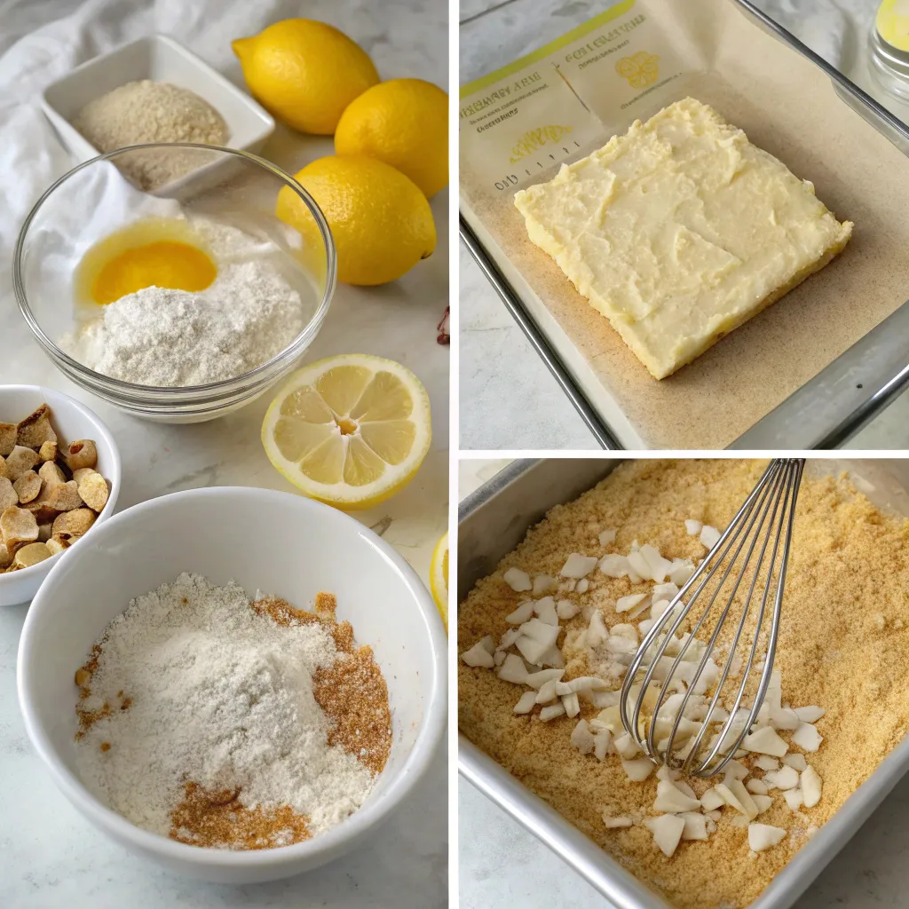 Sugar-Free Lemon-Coconut Snack Squares
