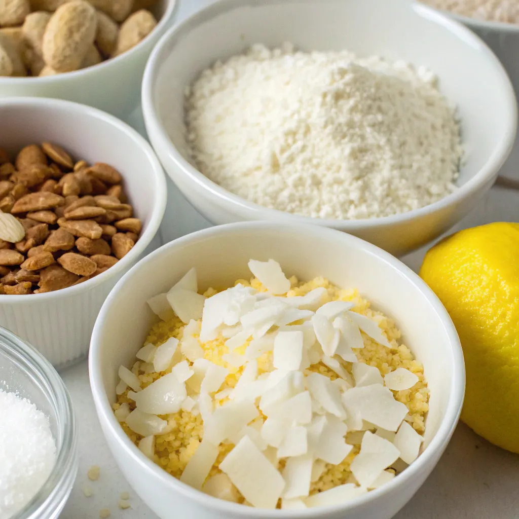 Sugar-Free Lemon-Coconut Snack Squares