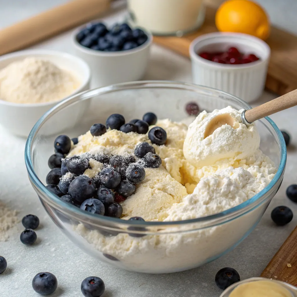 Blueberry Ricotta Cream Scones