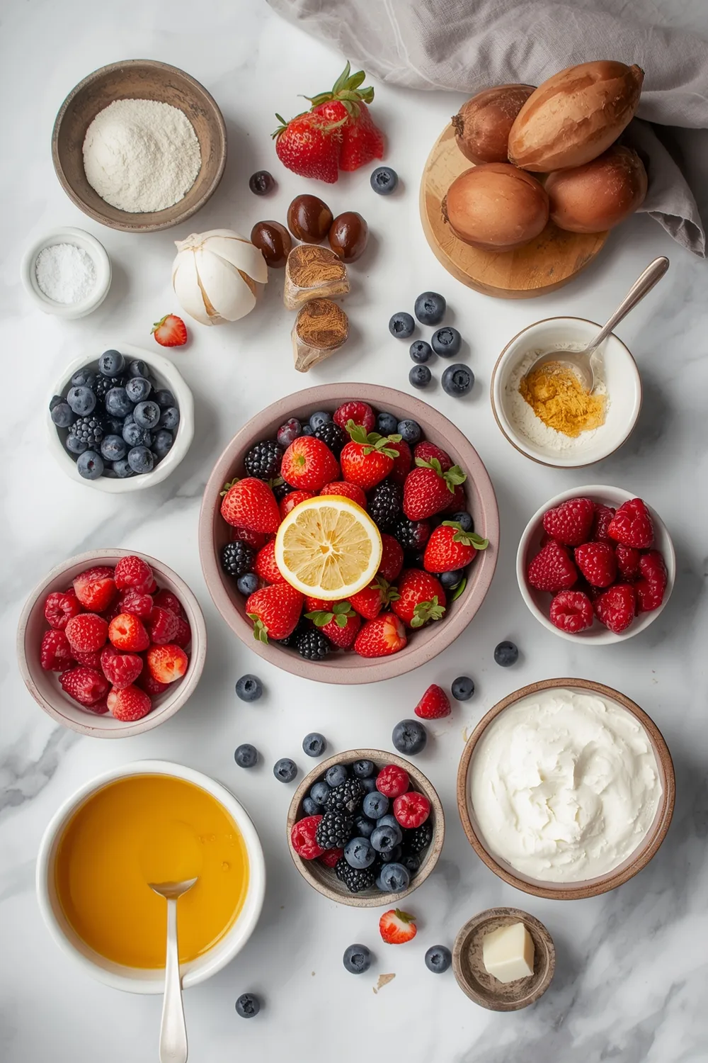 Easy Lemon Ricotta Cake with Spring Berries