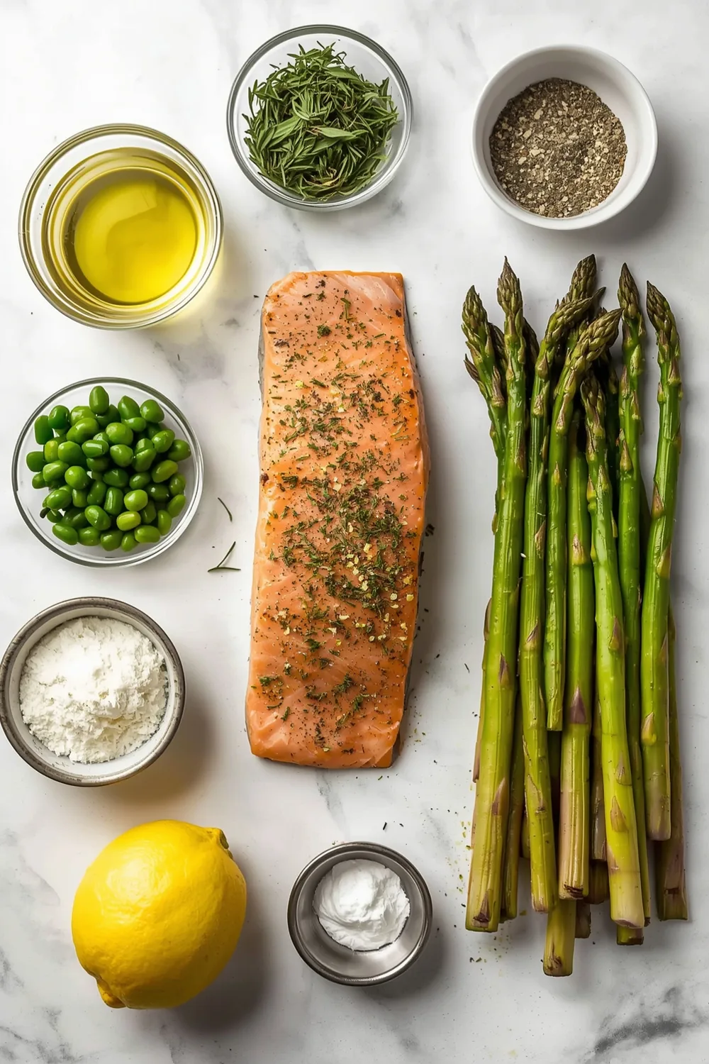 Easy Lemon Herb Salmon with Roasted Asparagus