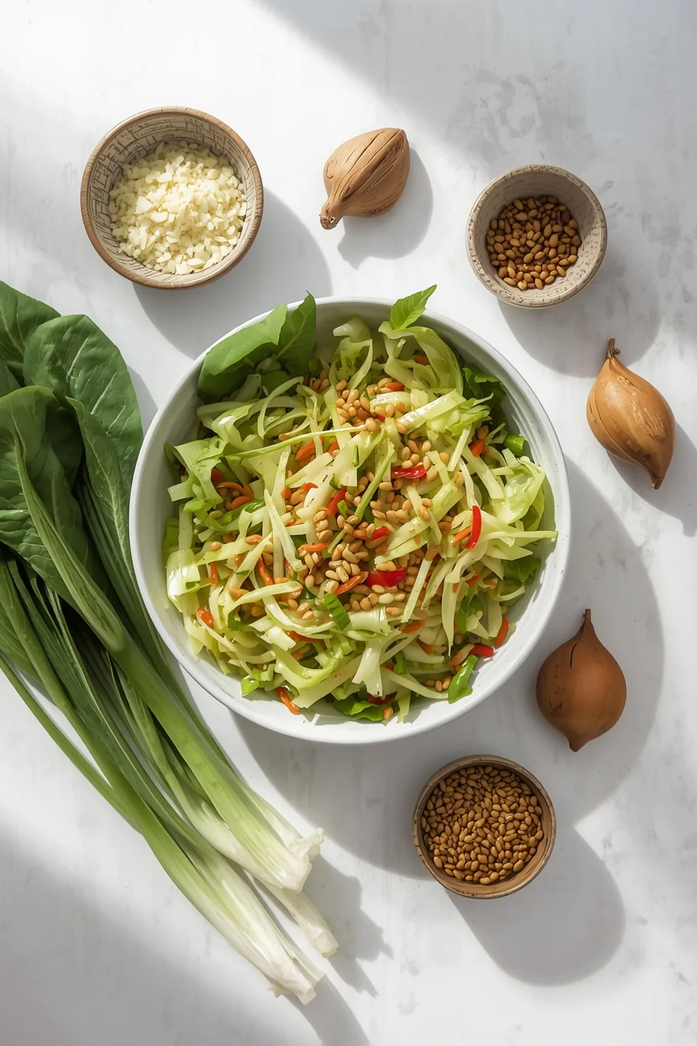 Quick Garlic Soy Stir Fried Cabbage with Sesame