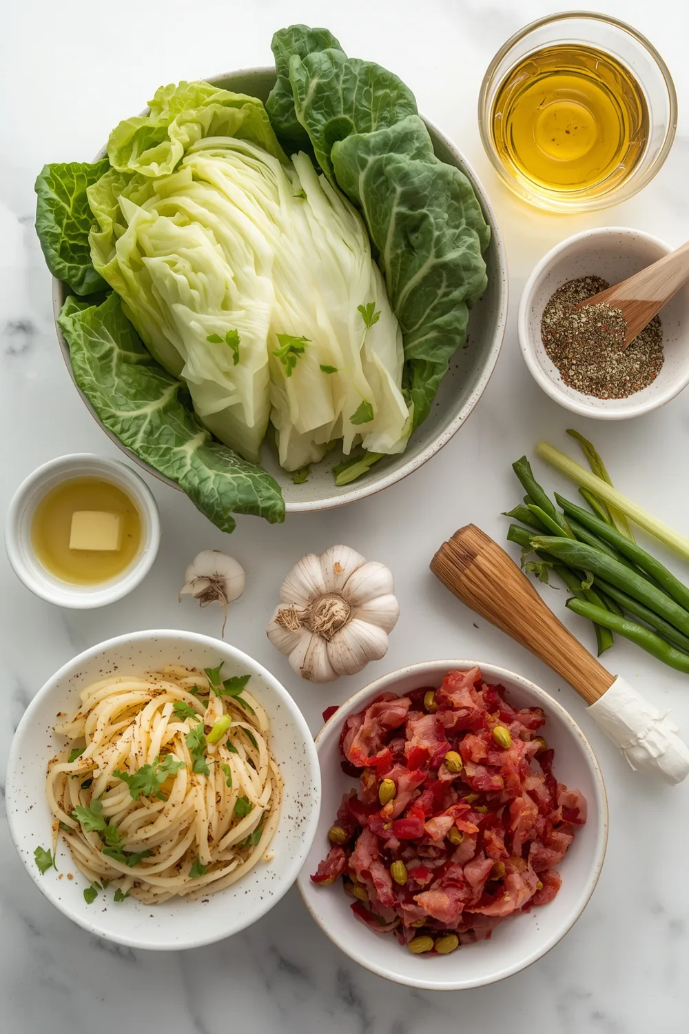 Easy Crispy Pan Fried Cabbage with Bacon and Garlic