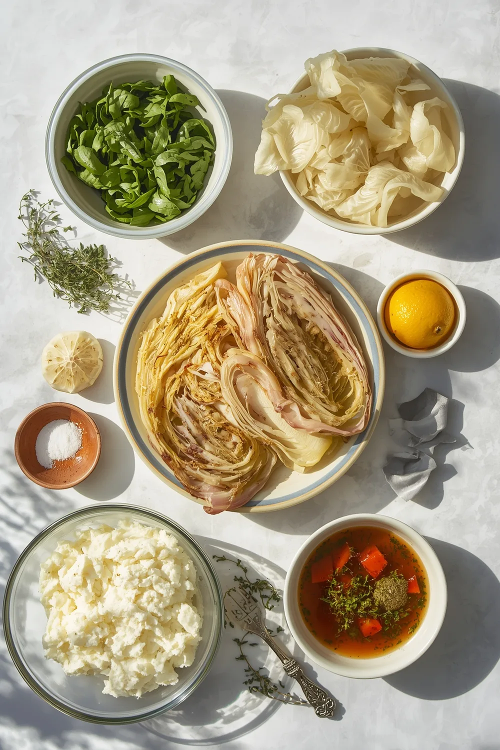 Healthy Braised Cabbage with Lemon and Thyme