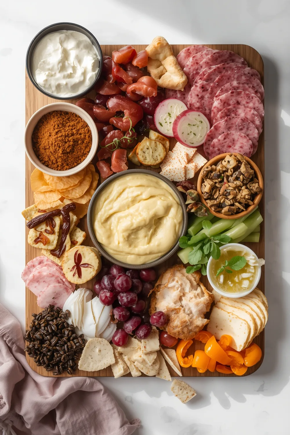Irresistible Easy New Orleans Charcuterie Board with 10 Ingredients 1 Easy New Orleans Charcuterie Board with King Cake Bites