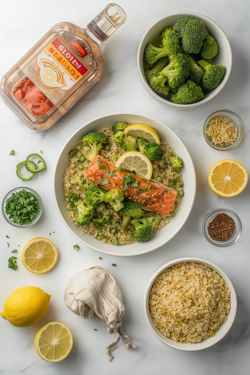 Easy Lemon Garlic Salmon with Broccoli and Quinoa