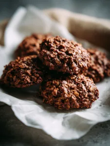 3-Ingredient Banana Oat Cocoa Cookies
