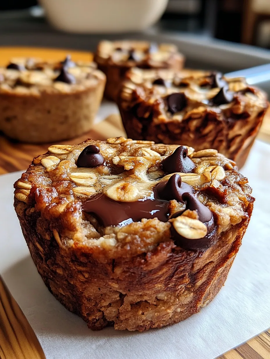 Banana Chocolate Chip Greek Yogurt Baked Oat Cups