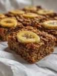 Banana Cinnamon Breakfast Oat Squares