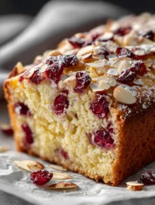 Cranberry Almond Ricotta Breakfast Loaf