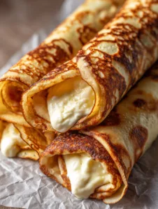 Fluffy Creamy Cottage Cheese Protein Crepes Rolls