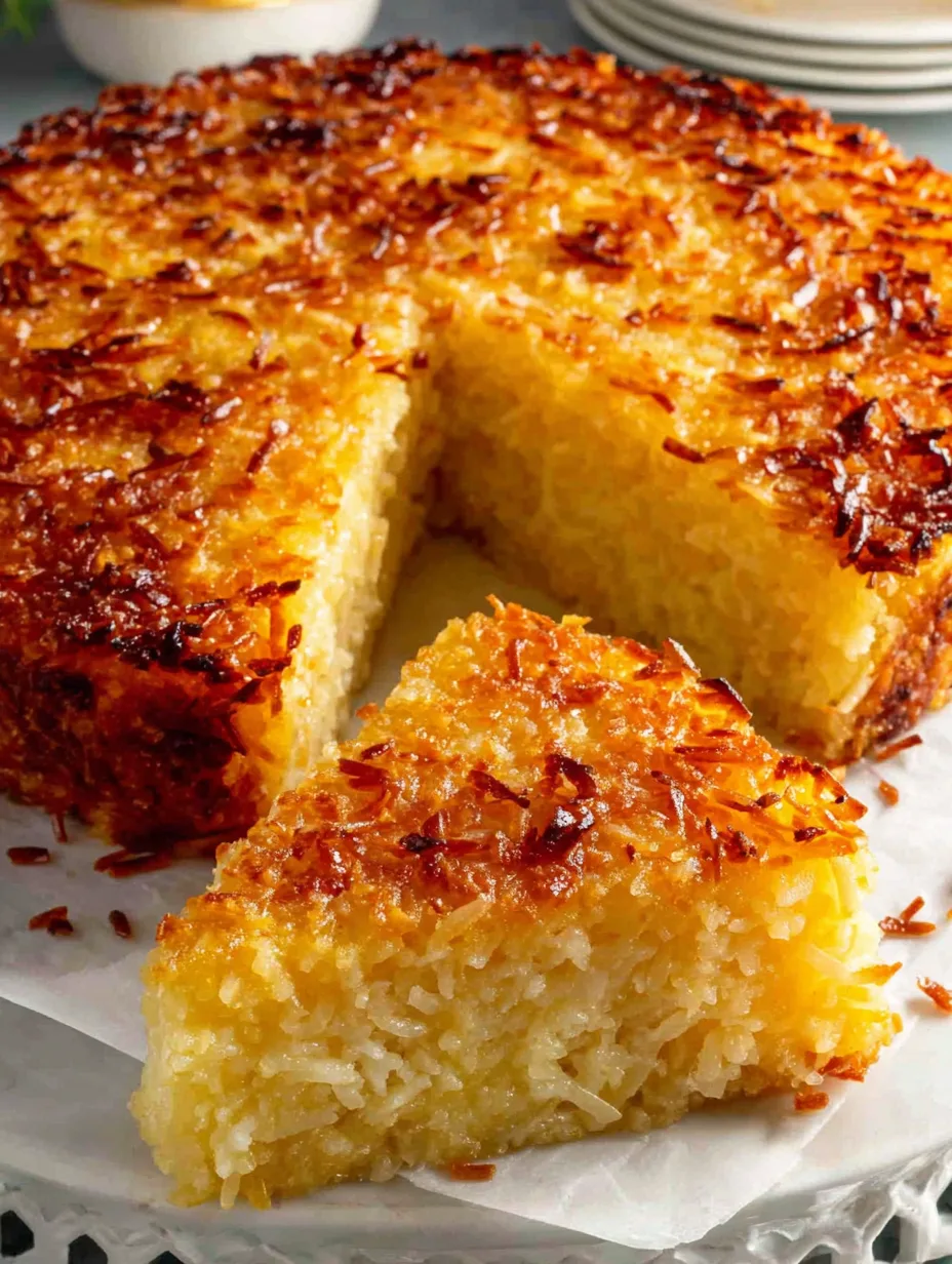 Crustless Coconut Pie