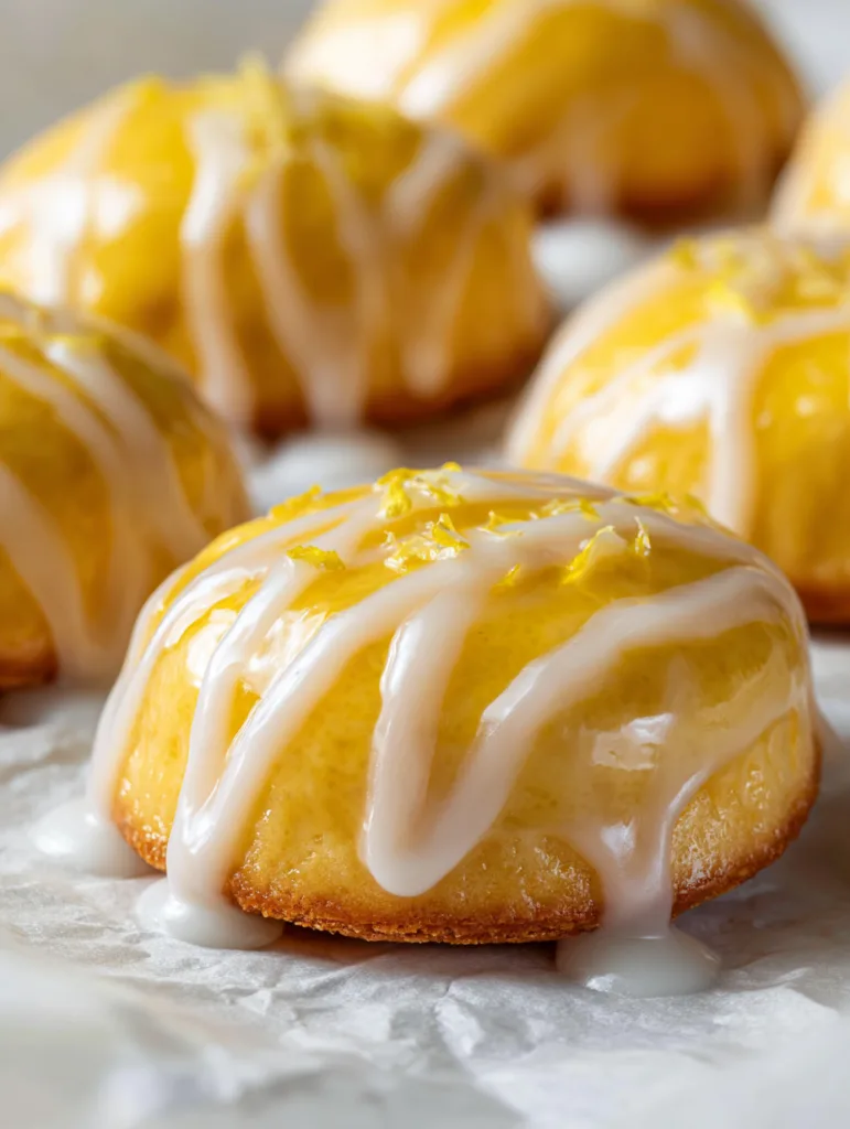 Glazed Lemon Meltaway Cakes