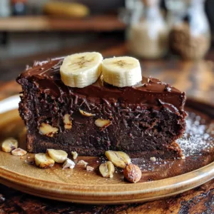 4-Ingredient Chocolate Banana Blender Cake