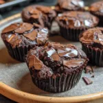 Greek Yogurt Chocolate Banana Brownie Bites with Crackled Tops