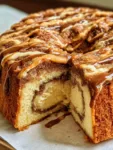 Caramel Cream Cheese Cinnamon Roll Pound Cake