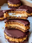 Chocolate Peanut Butter Frozen Yogurt Sandwich Cookies