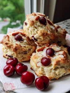 Cherry Almond Ricotta Scones
