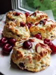 Cherry Almond Ricotta Scones