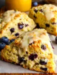 Lemon blueberry scones with cottage cheese.