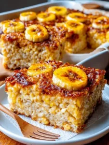 Cottage Cheese Banana Oatmeal Breakfast Bake