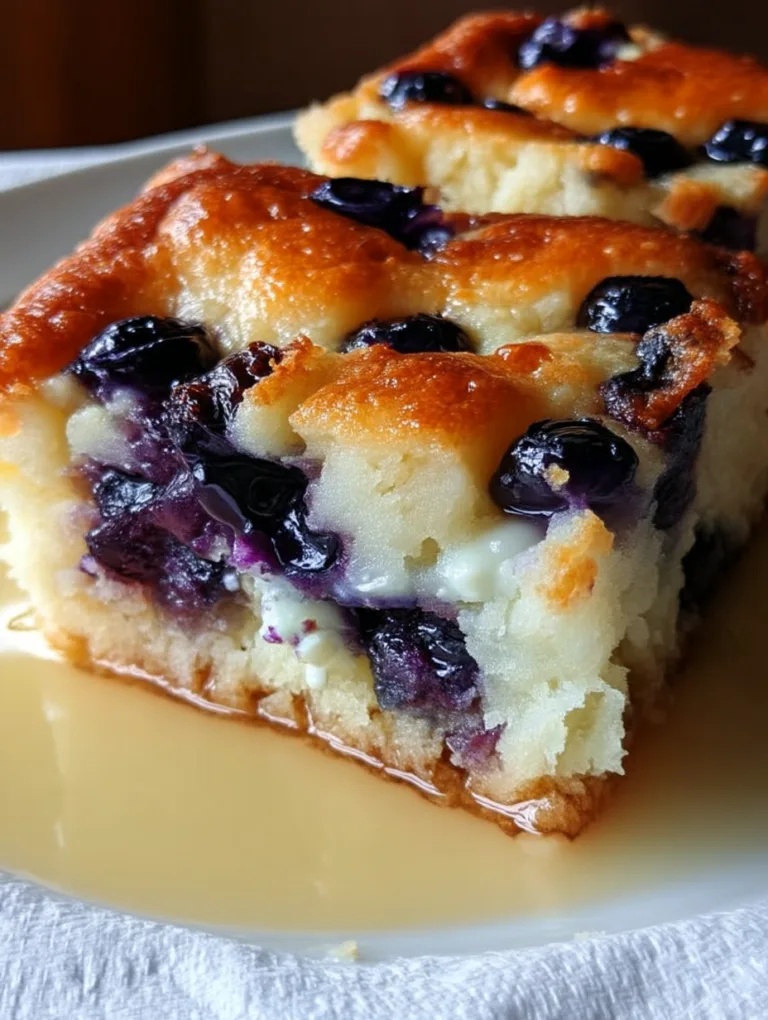 Baked Lemon Blueberry Cottage Cheese Squares