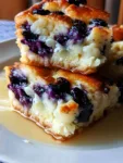 Baked Lemon Blueberry Cottage Cheese Squares