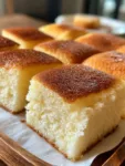 Vanilla Donut Cake Baked in a Square Pan
