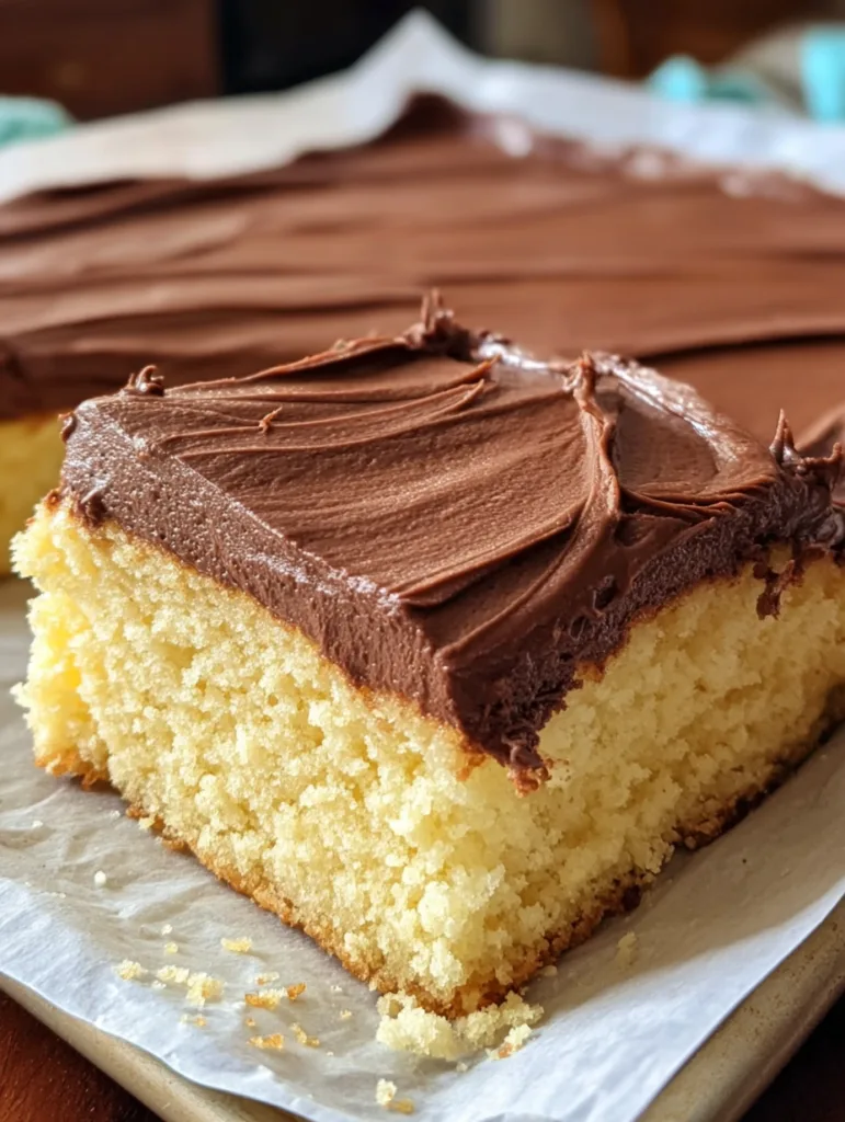 Classic American Vanilla Sheet Cake