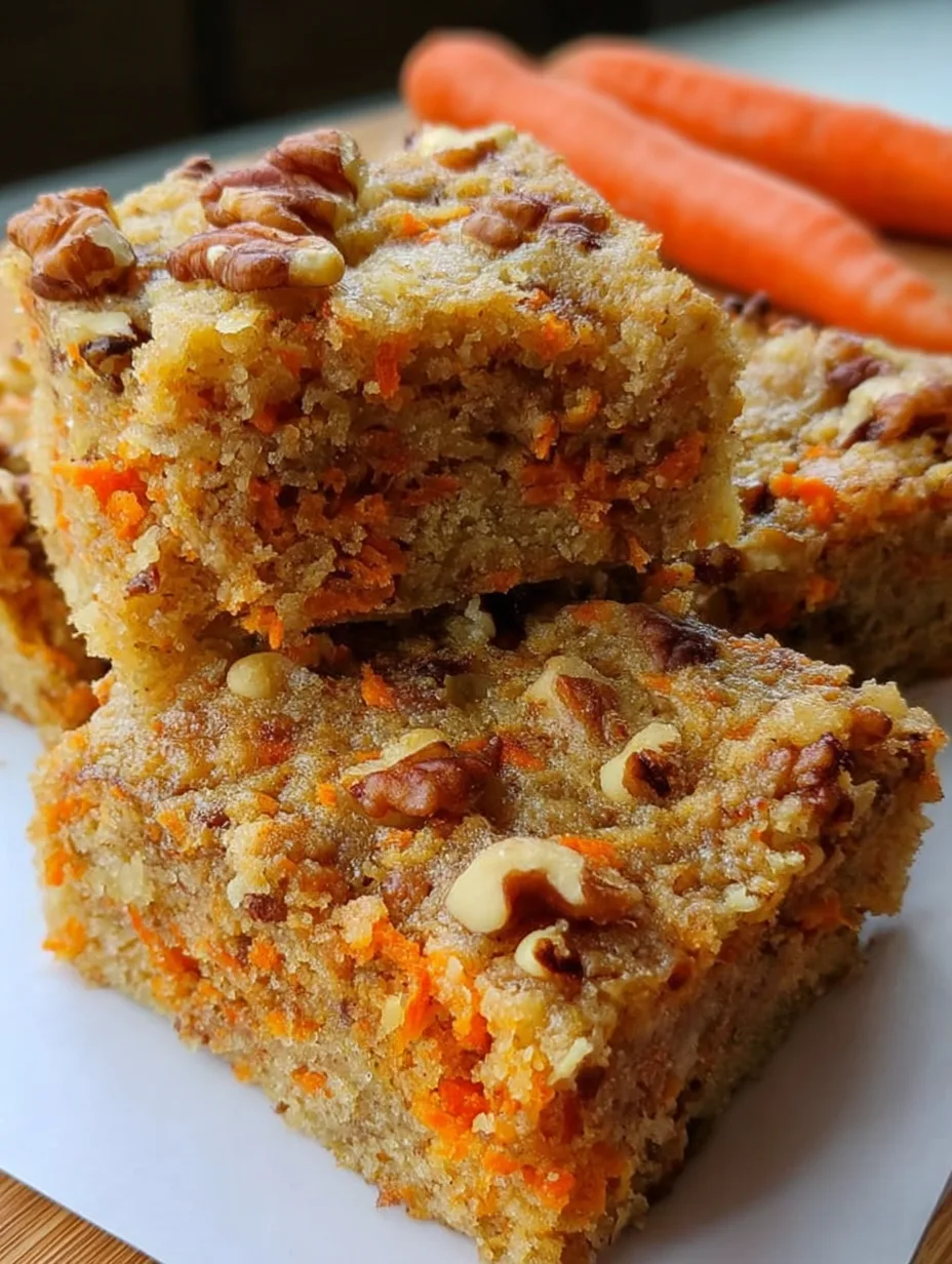Cottage Cheese Carrot Cake Bars