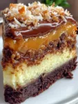 German Chocolate Brownie Cheesecake