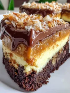 German Chocolate Brownie Cheesecake