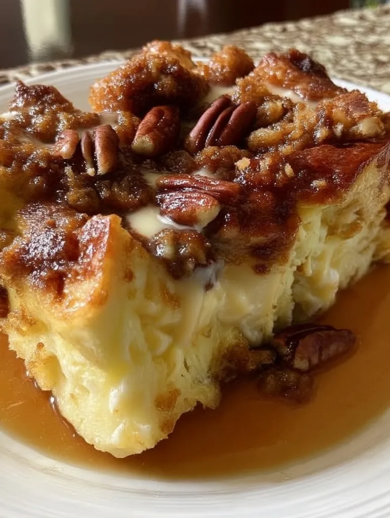 Southern Pecan Praline Bread Pudding