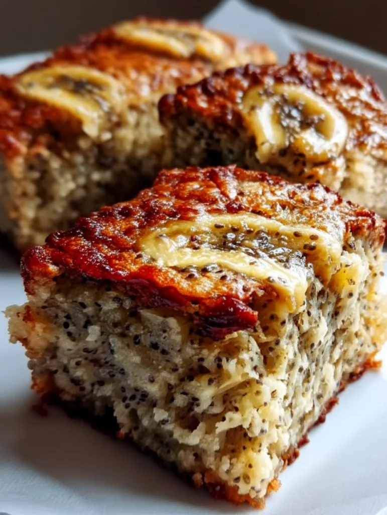 Fluffy Banana Chia Squares
