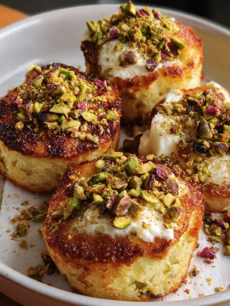 Home 4 Soft Pistachio Ricotta Breakfast Cakes