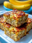 Protein Banana Oat Breakfast Squares