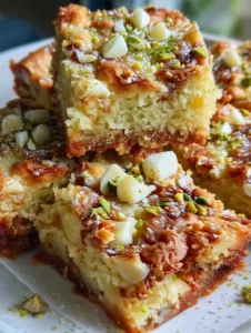 Almond Ricotta Blondie Squares