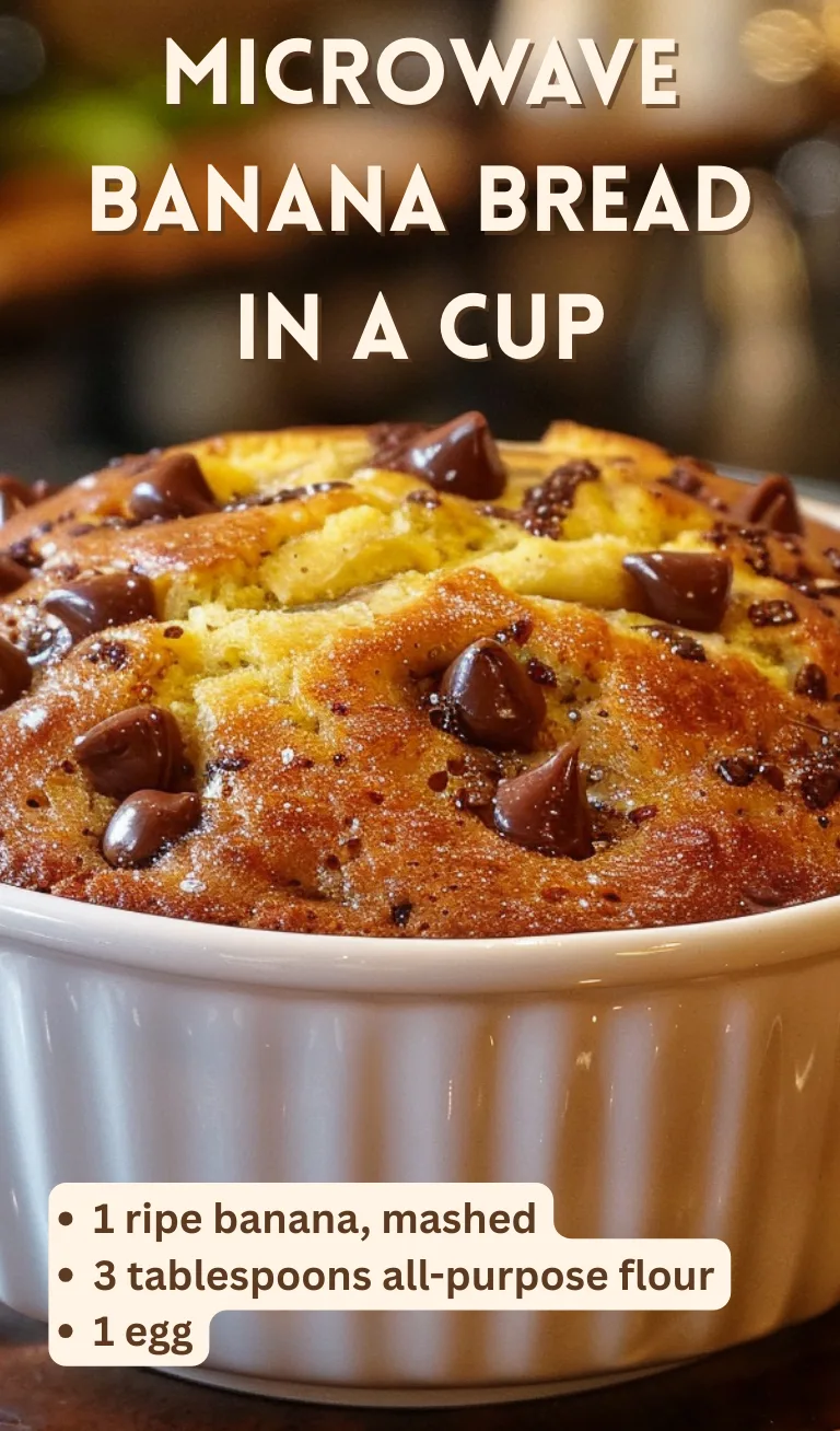 Microwave Banana Bread in a Cup