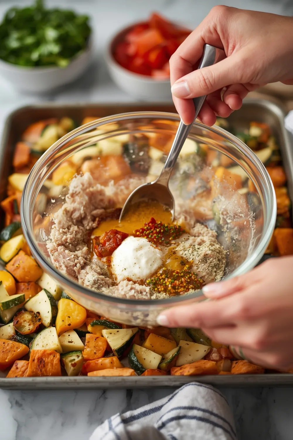 Easy Dump and Bake Chicken and Vegetable Sheet Pan