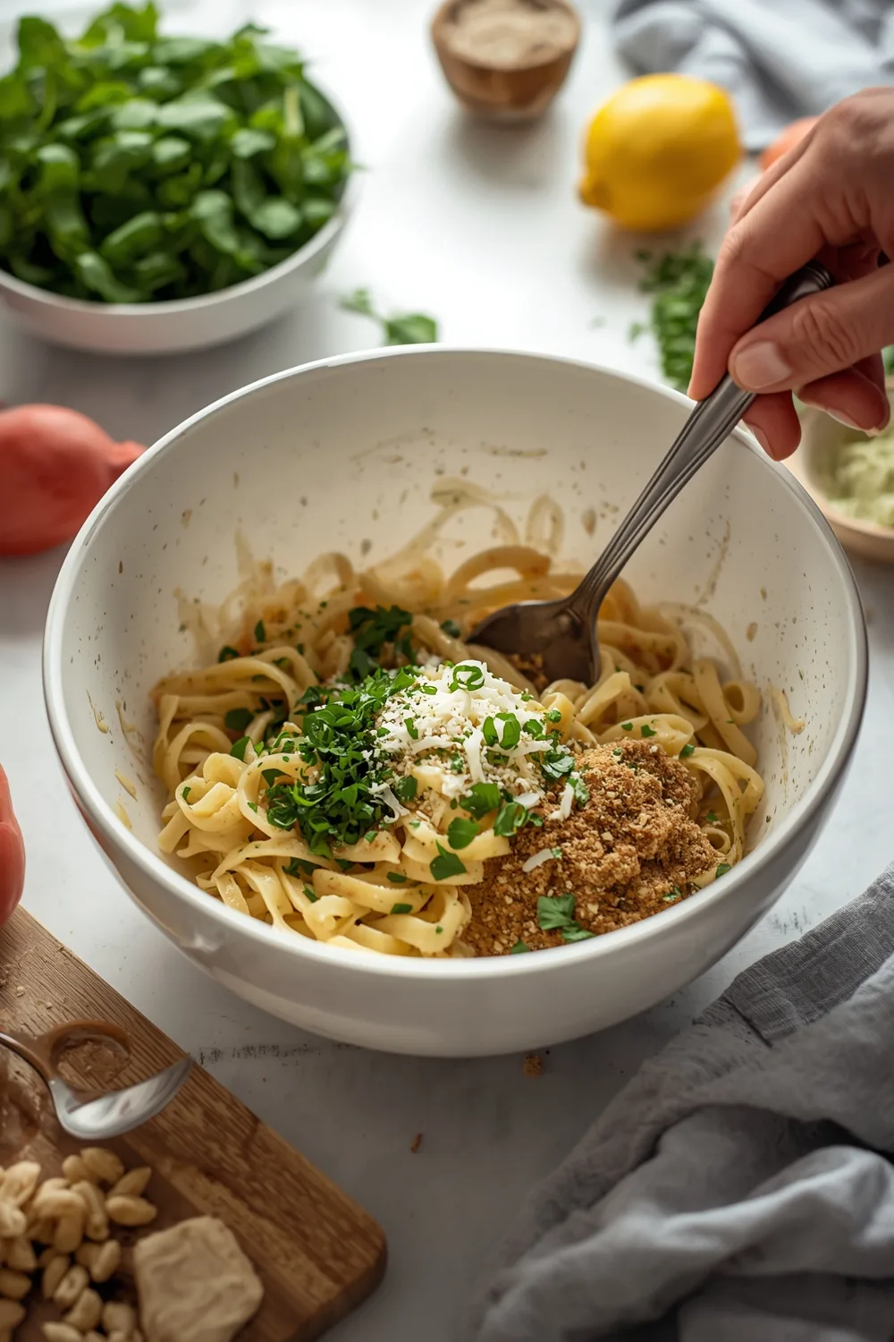 Easy Spring Vegetable Pasta with Lemon Herb Sauce