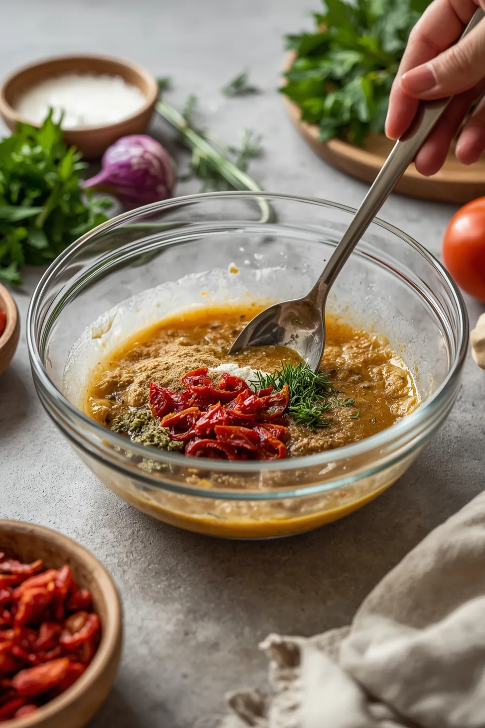 Easy Sun Dried Tomato Herb Focaccia Bread Recipe