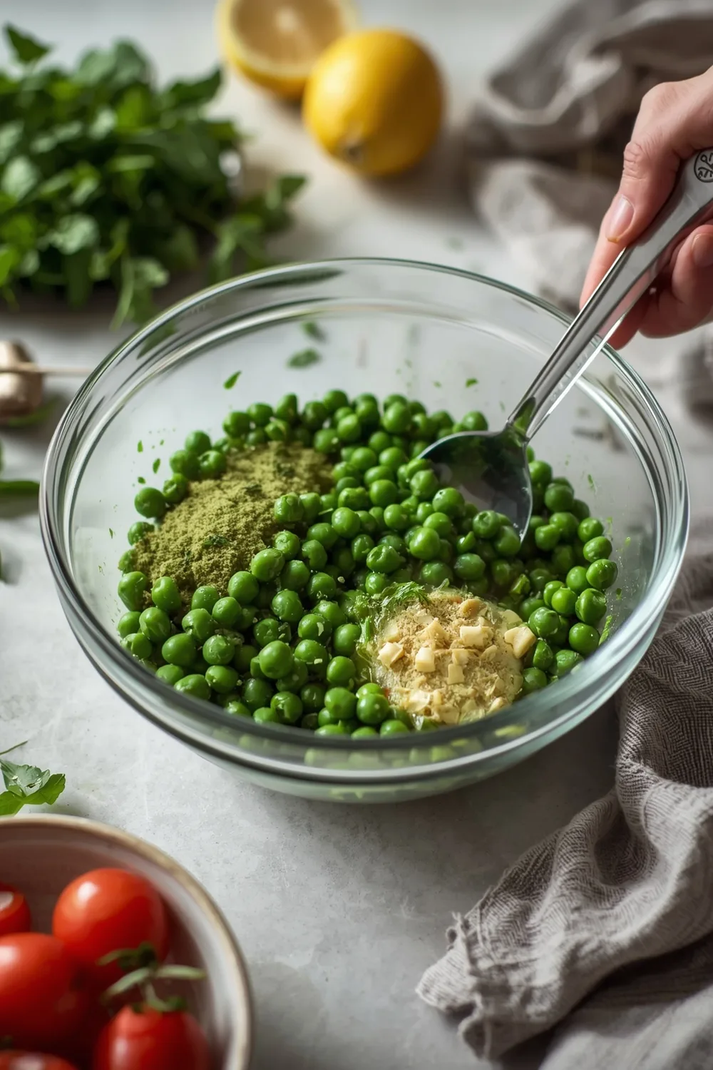 Easy Spring Pea Salad with Mint and Lemon Vinaigrette