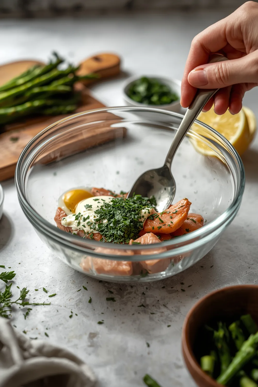 Quick 20 Minute Lemon Herb Salmon with Asparagus