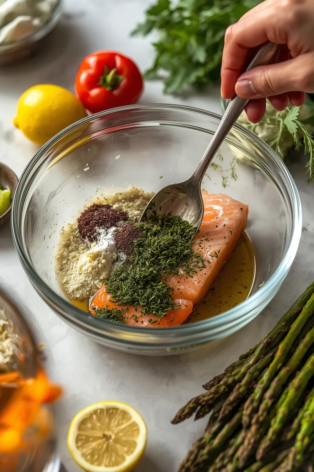 Easy Lemon Herb Salmon with Roasted Asparagus